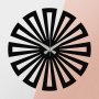 WALLXPERT Dekorativni metalni zidni sat Enzoclock S003 black - slika 1