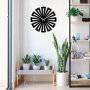 WALLXPERT Dekorativni metalni zidni sat Enzoclock S003 black - slika 2
