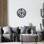 WALLXPERT Dekorativni metalni zidni sat Enzoclock S004 black - slika 2