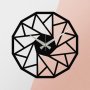 WALLXPERT Dekorativni metalni zidni sat Enzoclock S007 black - slika 1