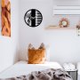 WALLXPERT Dekorativni metalni zidni sat Enzoclock S008 black - slika 3