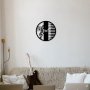 WALLXPERT Dekorativni metalni zidni sat Enzoclock S008 black - slika 4