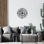 WALLXPERT Dekorativni metalni zidni sat Enzoclock S010 black - slika 2