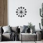 WALLXPERT Dekorativni metalni zidni sat Enzoclock S014 black - slika 3