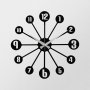 WALLXPERT Dekorativni metalni zidni sat Enzoclock S014 black - slika 5