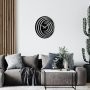 WALLXPERT Dekorativni metalni zidni sat Enzoclock S017 black - slika 3
