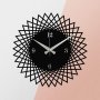 WALLXPERT Dekorativni metalni zidni sat Enzoclock S026 black - slika 1