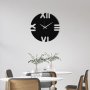 WALLXPERT Dekorativni metalni zidni sat Leon black - slika 3