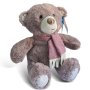 PERTINI Plišani bordo meda sa roze šalom 32cm - slika 1