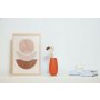 WALLXPERT Keramička vaza Roll Short Orange - slika 1