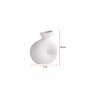 WALLXPERT Keramička vaza Delta White - slika 3