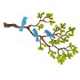 WALLXPERT Dekorativni zidni pribor Tree 3 zeleno - plava - braon boja - slika 3