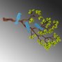 WALLXPERT Dekorativni zidni pribor Tree 3 zeleno - plava - braon boja - slika 4