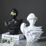 WALLXPERT Set ukrasnih predmeta (2 komada) crna i bela figura CY0327 - slika 1