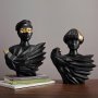 WALLXPERT Set ukrasnih predmeta (2 komada) crne figure CY0325 - slika 2