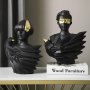 WALLXPERT Set ukrasnih predmeta (2 komada) crne figure CY0325 - slika 1