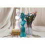 WALLXPERT Set ukrasnih predmeta (2 komada) tirkizna i bela figura CY0442 - slika 1