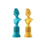 WALLXPERT Set ukrasnih predmeta (2 komada) Žuta Tirkizna figura CY0427 - slika 3