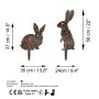 WALLXPERT Set ukrasnih predmeta (2 komada) figure Rabbits A 01 - slika 4