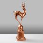 WALLXPERT Decorative Object figura bakar boja Deer pose 2 - slika 3