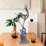 WALLXPERT Decorative Object figura srebrna boja Deer pose 3 - slika 3