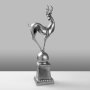 WALLXPERT Decorative Object figura srebrna boja Deer pose 3 - slika 4