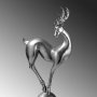 WALLXPERT Decorative Object figura srebrna boja Deer pose 3 - slika 5