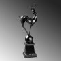 WALLXPERT Decorative Object crna figura Deer pose 4 - slika 1