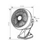 HOME Stoni punjivi ventilator 10cm, sa štipaljkom - slika 5