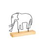 WALLXPERT Decorative Object figura Elephant Black - slika 1