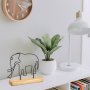 WALLXPERT Decorative Object figura Elephant Black - slika 2
