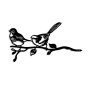 WALLXPERT Decorative Object Bird On The Branch 04 Black - slika 1
