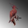 WALLXPERT Decorative Object figura Bird on the branch 30 - slika 1