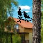 WALLXPERT Decorative Object figura Bird On The Branch 09 Black - slika 3