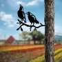 WALLXPERT Decorative Object figura Bird On The Branch 09 Black - slika 4