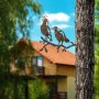 WALLXPERT Decorative Object figura Bird On The Branch 09 Brown - slika 3