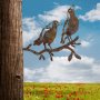 WALLXPERT Decorative Object figura Bird On The Branch 09 Brown - slika 2
