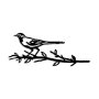 WALLXPERT Decorative Object figura Bird On The Branch 05 Black - slika 5