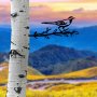 WALLXPERT Decorative Object figura Bird On The Branch 05 Black - slika 2