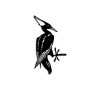 WALLXPERT Decorative Object figura Bird On The Branch 10 Black - slika 1