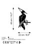 WALLXPERT Decorative Object figura Bird On The Branch 10 Black - slika 5