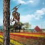 WALLXPERT Decorative Object figura Bird On The Branch 10 Brown - slika 2