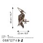 WALLXPERT Decorative Object figura Bird On The Branch 10 Brown - slika 5