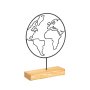 WALLXPERT Decorative Object figura World Black - slika 2