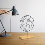 WALLXPERT Decorative Object figura World Black - slika 1
