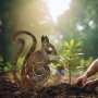 WALLXPERT Decorative Object figura Squirrel A 01 - slika 3