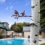 WALLXPERT Decorative Object figura Bird On The Branch 03 Brown - slika 4