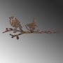 WALLXPERT Decorative Object figura Bird On The Branch 03 Brown - slika 5