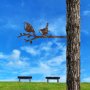 WALLXPERT Decorative Object figura Bird On The Branch 03 Brown - slika 2
