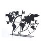 WALLXPERT Decorative Object figura Worl Map Black - slika 2